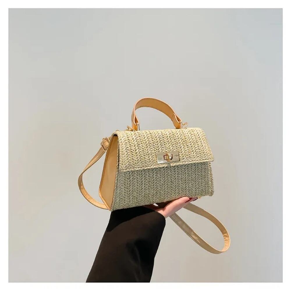 Woven Straw Crossbody Bag and Top Hand Purse - Picture 6 of 11